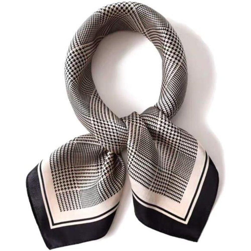 Women Men Small Square Digital Printed Scarves